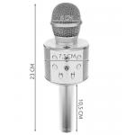 Nešiojamas karaoke bluetooth mikrofonas Ws 858 Silver